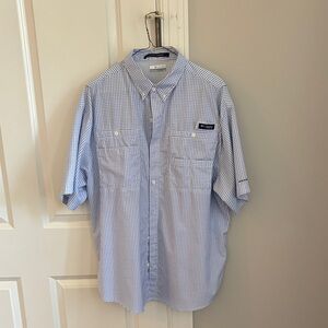 Columbia Light Blue Gingham Men's Shirt